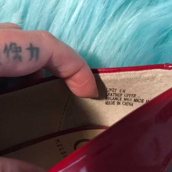 Red leather platform stilettos size 6 - Picture 6 of 6